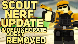 NEW SCOUT NERF UPDATE & DELUXE CRATE QUEST REMOVED | TDS Hunt Event Shadow Updates