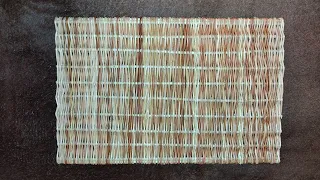 Плетение прямоугольного донышка из лозы