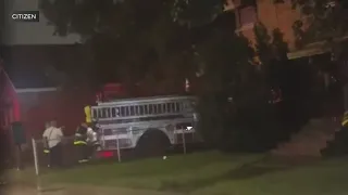 Chicago fire truck appears to crash into South Side building