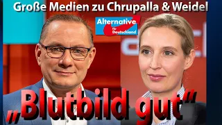 Wie die Bedrohung gegenüber Tino Chrupalla (AfD) und Alice Weidel (AfD) kleingeschrieben wird