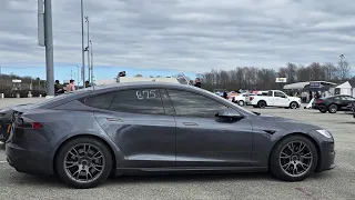 Tesla Plaid bracket racing and a 3 at Maryland International Raceway Midnight Madness May 3, 2024