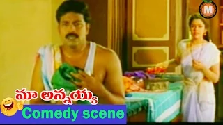 Maa Annayya Movie-Brahmaji,Ramaprabha Comedy Scenes | Rajasekhar | Meena | Ravi Raja Pinisetty