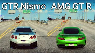 NFS Heat: Nissan GTR Nismo vs Mercedes AMG GT R - Drag Race