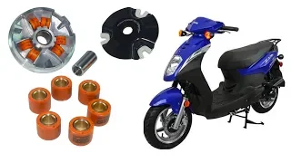 Making my 50cc Chinese scooter faster by changing the variator rollers