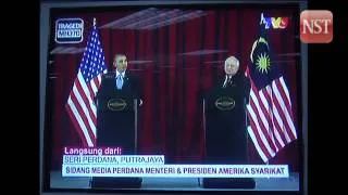 Joint Press Conference with US President Barack Obama and Prime Minister Datuk Seri Najib Razak - 2