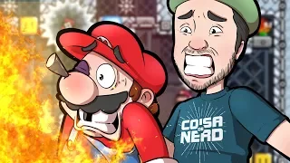 SOFRENDO MUITO NO LUGAR DO LEON! (COISA DE NERD) - SUPER MARIO MAKER