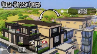 Ultra-Modern Dorm 🎓| Foxbury University | The Sims 4 | Stop Motion Build | NoCC