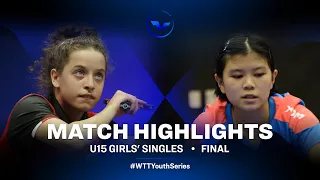 Hana Goda vs Yeh Yi-Tian | U15 GS Final | WTT Youth Star Contender Vila Nova de Gaia 2022