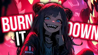 Nightcore - Burn It Down (Lyrics) - Sped Up - E.P.O, Veronica Bravo (Jorn L Remix)