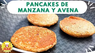 🍎 🥣 Pancakes de MANZANA Y AVENA SIN AZÚCAR EN 5 minutos, saludables fáciles, rápidos y  económicos!