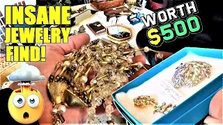 Ep447:  AMAZING GARAGE SALE JEWELRY HAUL! 🤯💎 Shop With Me Thrift Haul