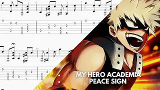 Boku No Hero Academia S2 Peace sign Fingerstyle Guitar Tabs