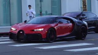 Hypercars in Beverly Hills! Ferrari F40, Bugatti Chiron Pur Sport, Ferrari 296 GTS!