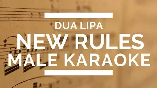 NEW RULES PERFECT MALE KEY KARAOKE WITH LYRICS