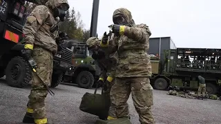 Danes in a late autumn CBRN exercise