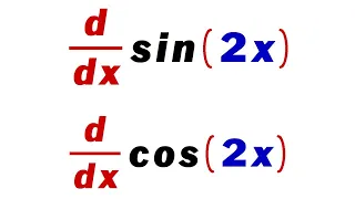 derivative sin2x, cos2x done in 50 seconds
