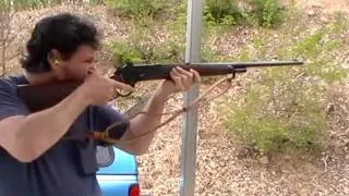 1886 Winchester Extra Lightweight rifle shooting