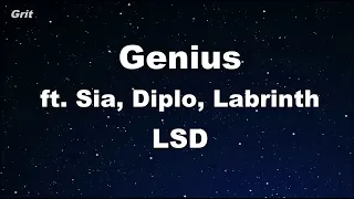 Genius ft. Sia, Diplo, Labrinth - LSD Karaoke 【No Guide Melody】 Instrumental