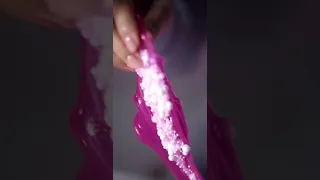 Mixing Store Bought Slime Into Clear Slime most satisfying