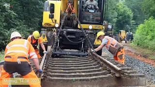 WIEDERAUFBAU EIFELSTRECKE: Inbetriebnahme einer neuen Eisenbahnbrücke auf der Eifelstrecke