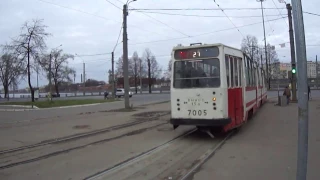 Трамвай Санкт-Петербурга 184: ЛВС-86К б.7005 по №27 (05.11.11)