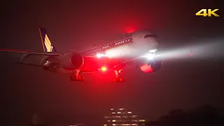 Airbus A350 Singapore Airlines | Night Time 4K