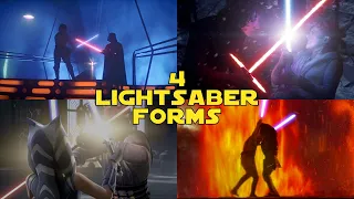 4 Lightsaber Forms Used By Jedi And Sith During Duels | Star Wars Fast Facts #Shorts