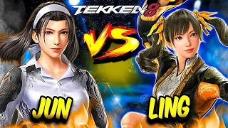 Insane Ranked Gameplay! Tekken 8 Beta - Jun Kazama Vs Ling Xiaoyu