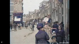 Stadsgezichten oud Amersfoort 1928, ingekleurde film met geluid. Colorized footage sound added.