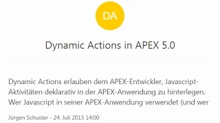 APEX Summer School 2015 - Dynamic Actions (Jürgen Schuster)