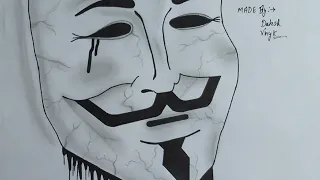 #vendetta V for vendetta Drawing | step by step drawing | Easy Sketch | Divine arts