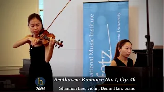 Beethoven: Romance No. 1 in G major, Op. 40 | Shannon Lee, violin; Beilin Han, piano