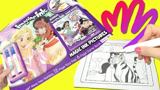 Disney Princess Imagine Ink Activity Coloring Book with Magic Marker! Ariel, Belle, Mulan, Tiana