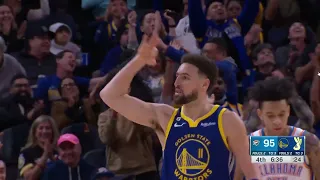 Klay Thompson destroys OKC's defense with his eleventh 3-pointer and leaves everyone breathless