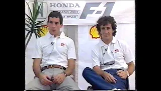 Long Lost TV interview of Ayrton Senna & Alain Prost when they're buddies before the rivalry started