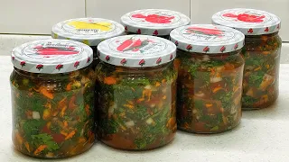 🍅🥬🥕🧅Универсальная ЗАПРАВКА НА ЗИМУ, без варки. Зимой жалела, что сделала мало! Готовить надо БОЛЬШЕ!