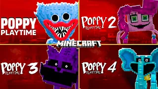 Poppy Playtime Chapters 1, 2, 3, 4 ADDON UPDATE in MINECRAFT PE SMILING CRITTERS