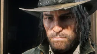 RDR2 Original John Marston Puts On His Signature Outfit Cutscene With His Original Hair Mod