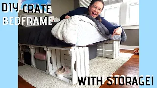 DIY Queen Bed Frame | WITH STORAGE!