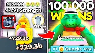 I Defeated New INFINITE STRENGTH Boss 100,000 Times in Arm Wrestling Simulator! (Roblox)