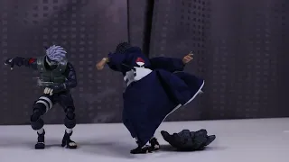 NARUTO stop motion kakashi vs obito full fight  カカシ オビト