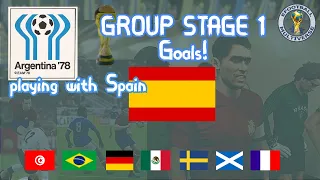 ¡España en el Mundial Argentina 78 · Fase de grupos · Sólo goles primera fase! PES 2021 con mods