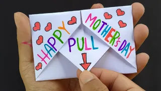 DIY - SURPRISE MESSAGE CARD FOR MOTHER'S DAY | Pull Tab Origami Envelope Card - Mother's Day Card