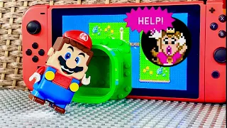 Lego Mario enters the Super Mario game on Nintendo Switch. Will he be able to save Peach? #legomario