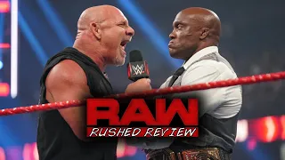 GOLDBERG VS LASHLEY SUMMERSLAM - RUSHED RAW REVIEW: AUGUST 2ND 2021 *SPOILERS*