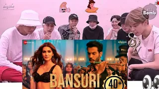 bts||reaction😛|| Bollywood song Bansuri ||full video watching#bts #btsreaction