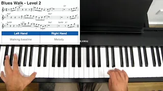 5 Levels of Jazz Piano - Blues Walk (with Sheet Music)