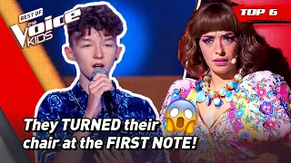 The QUICKEST CHAIR TURNS in The Voice Kids! 😱 | Top 6