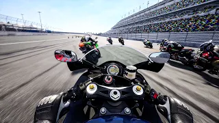 Ninja ZX-10R Realistic Driving POV | Americas Daytona Speedway | Ride 4 [4K 60FPS]