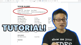 How to Make an Acting Resume from SCRATCH! | Step by Step Tutorial